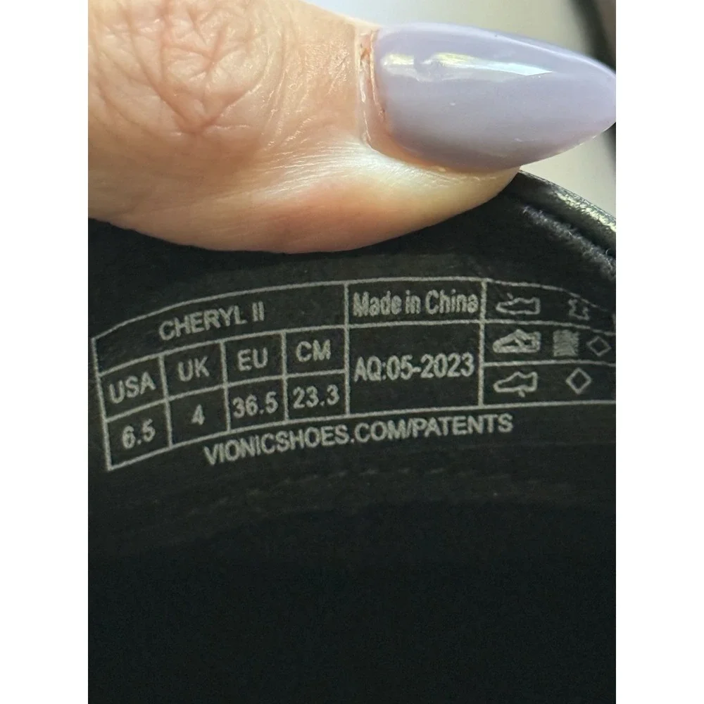 Vionic Cheryl II Loafer Womens 6.5 Black Leather Slip On Shoes Arch Support